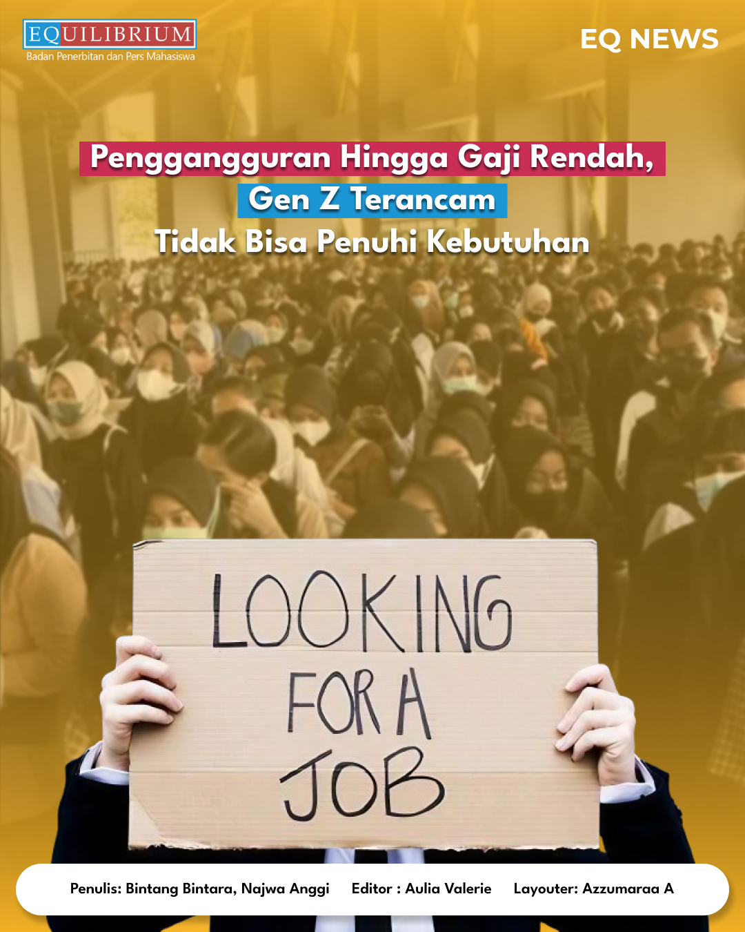 Pengangguran Hingga Gaji Rendah, Gen Z Terancam Tak Bisa Penuhi Kebutuhan