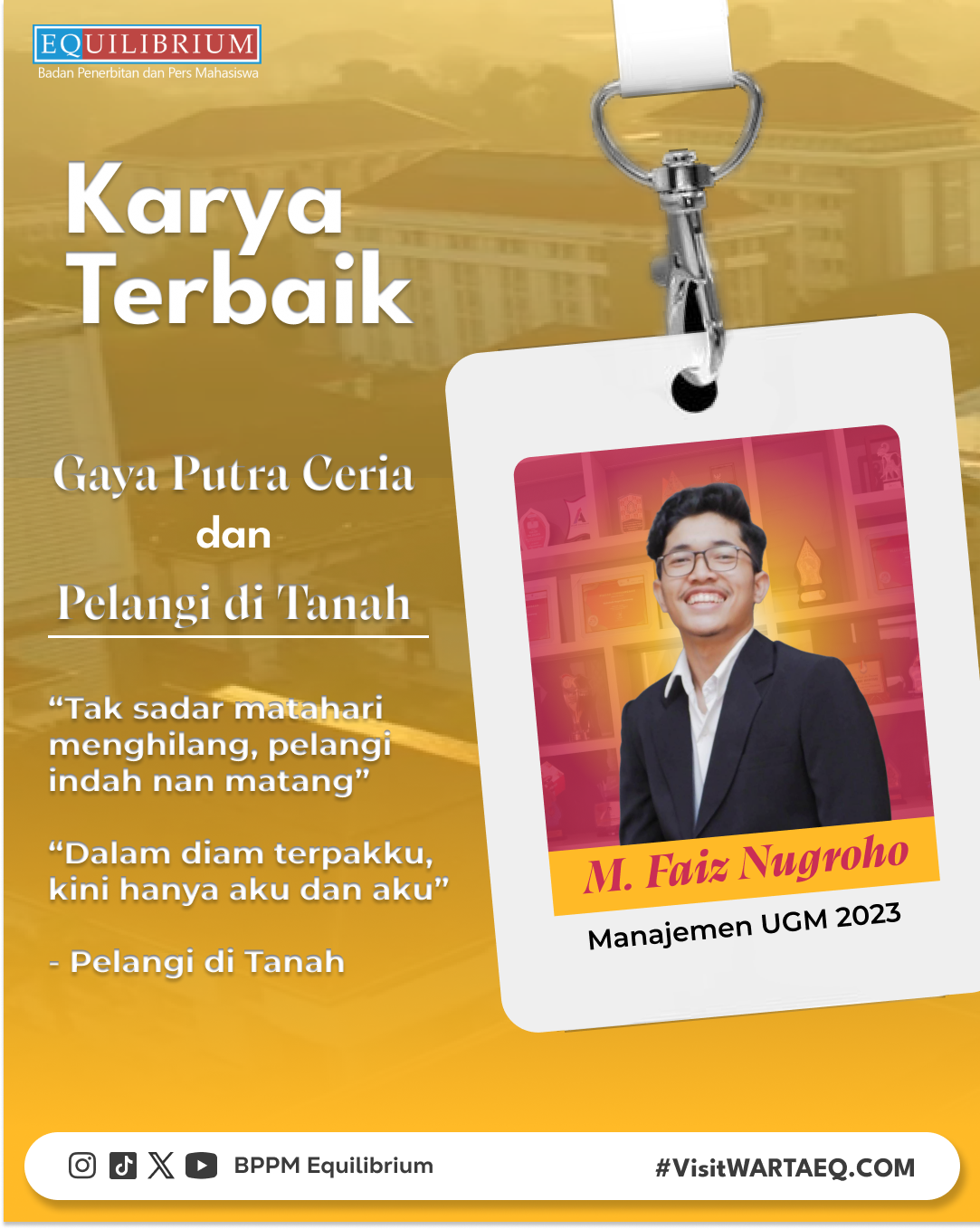 Gaya Putra Ceria & Pelangi di Tanah